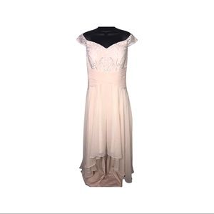 JJs House | Pink/White - Formal Gown